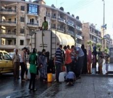 أحياء في حلب محرومة من المياه بسبب انقطاع الكهرباء .. وسعر الصهريج ٥٠ ألف ليرة!