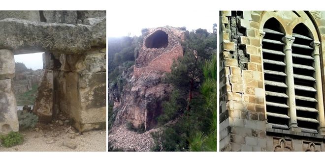 آثار اللاذقية: أضرار الزلزال على الأوابد التاريخية بين الطفيفة والمتوسطة والأكبر في قلعة صلاح الدين